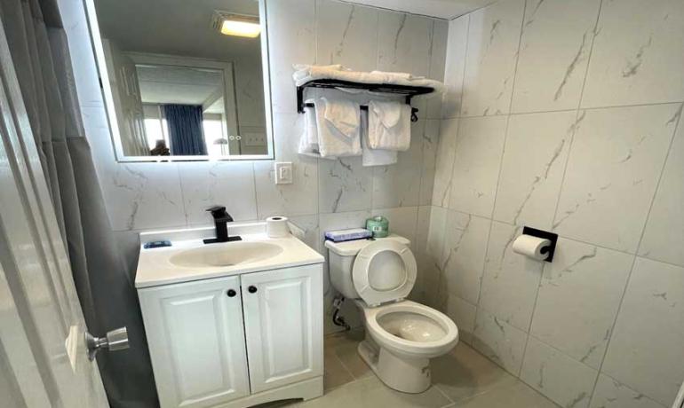 3-Bed Suite with Separate Queen Bed Area (Parking area view)